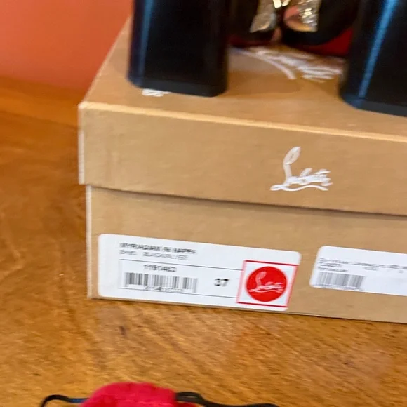 Christian Louboutin Black Heels with Silver Embellishments - Picture 5 of 8